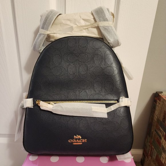 NWT Coach Signature Jordyn Backpack Midnight - Picture 1 of 11